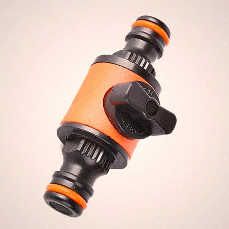 1Pc Fast Release Double-Way Water Pipe Hose Joint In-line Shut-off Connector