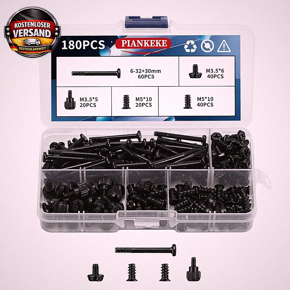 240-tlg PC Schrauben Set für Lüfter, Gehäuse, Kühler, Motherboard, Zubehör