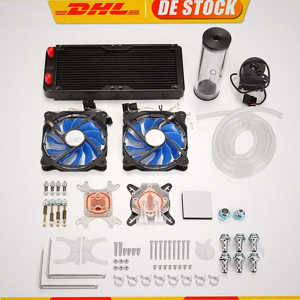 240mm Wasserpumpe Pumpentank Set für PC CPU Wasserkühlung System DIY Kit CE