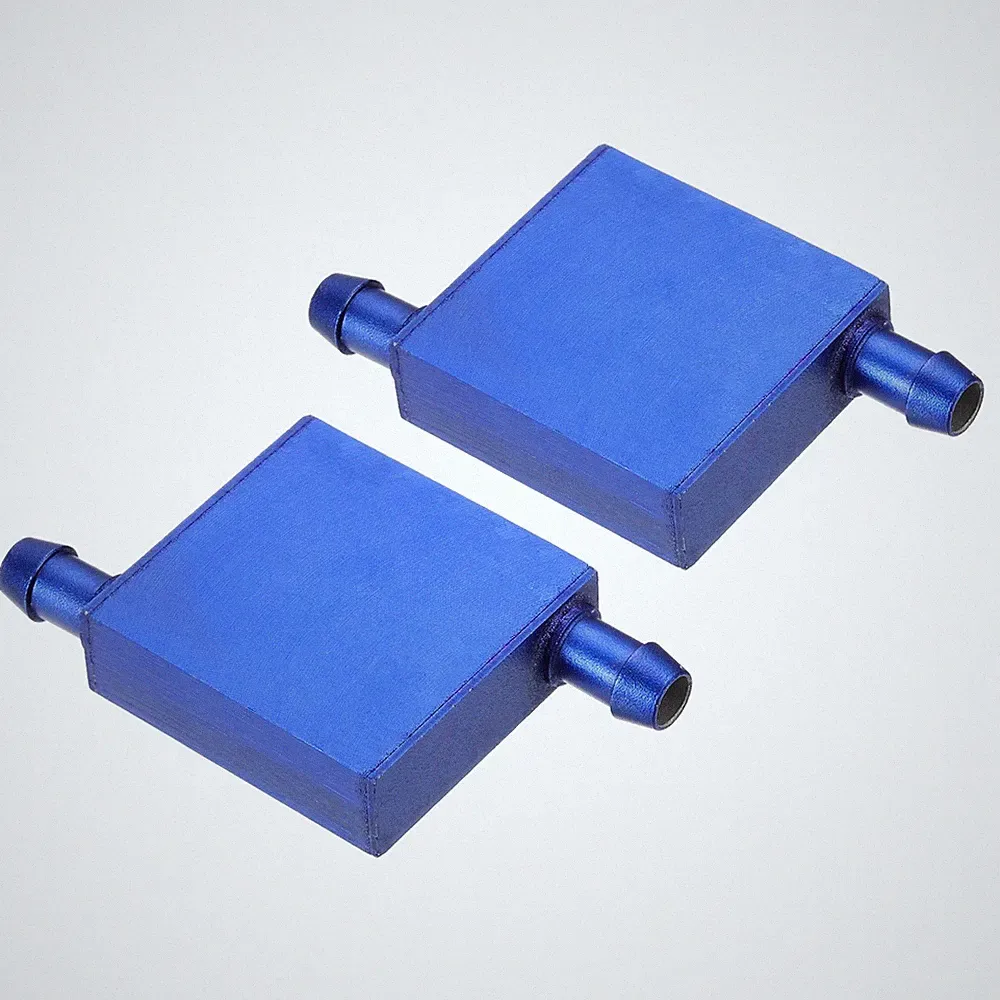 2PCS Aluminium Wasserkühlblock 40x40x12mm für Kühler, Blau