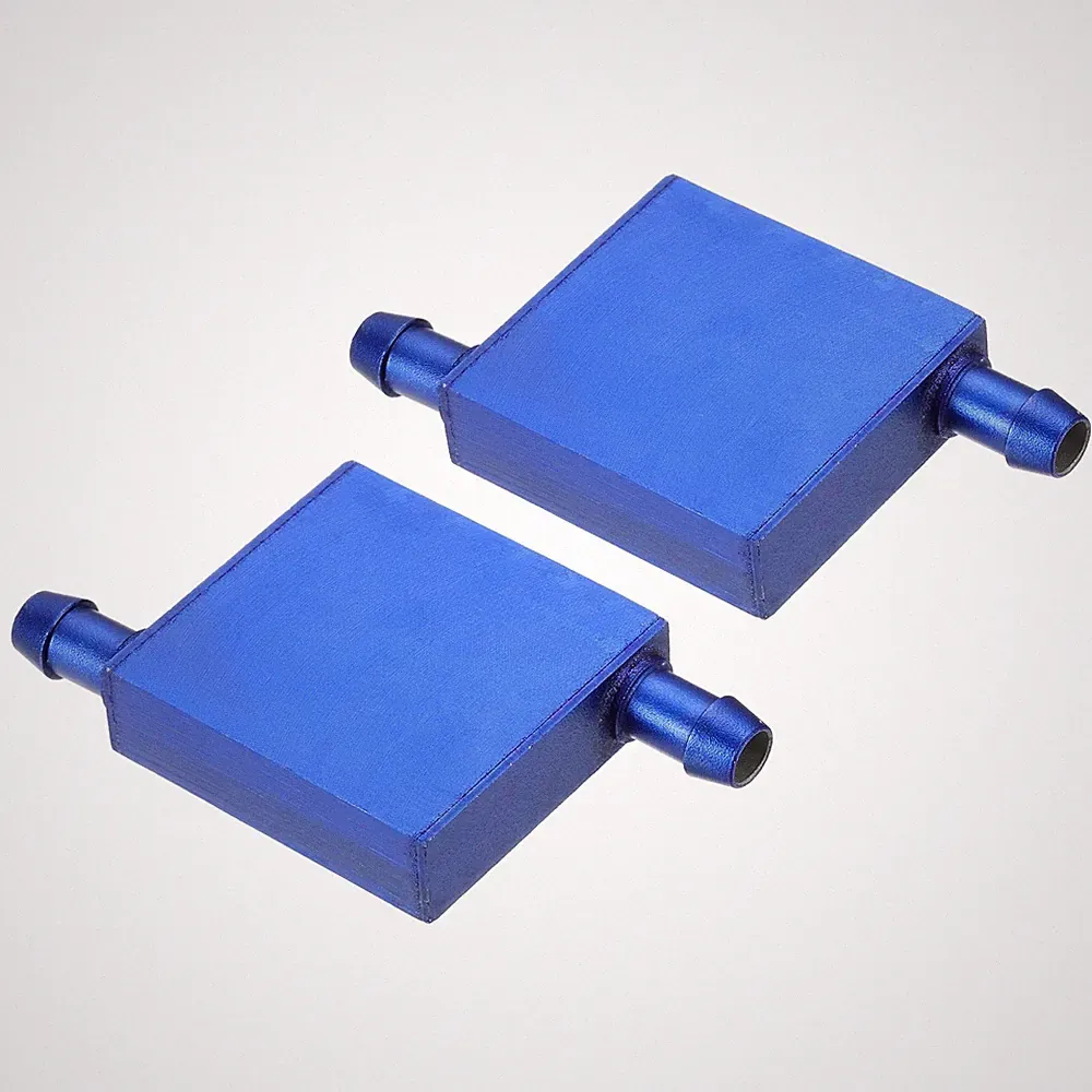 2PCS Aluminium Wasserkühlblock 40x40x12mm für Kühler, Blau