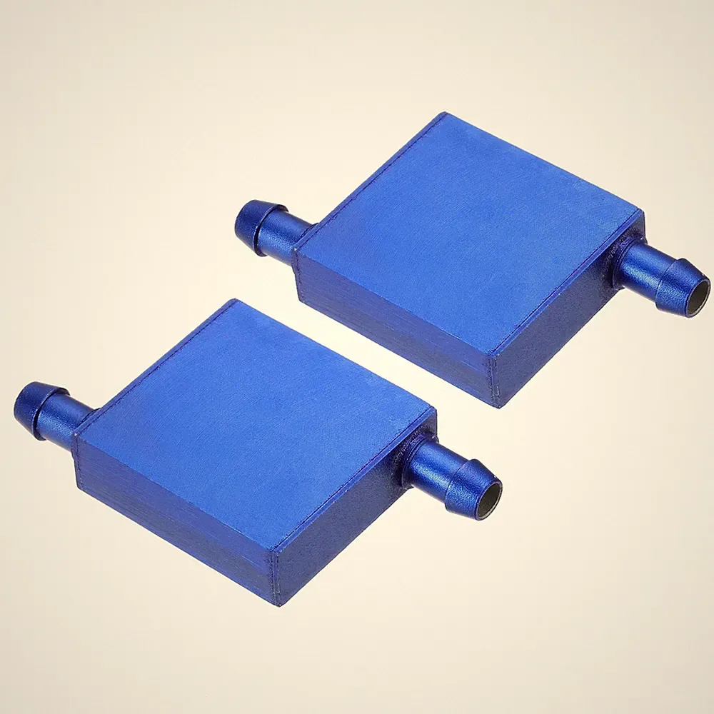 2PCS Aluminium Wasserkühlblock 40x40x12mm für Kühler, Blau