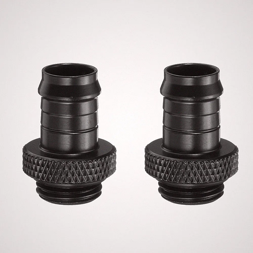 2x Wasserkühlungs-Schlauchanschluss G1/4" 9,5mm OD PC-System, Schwarz