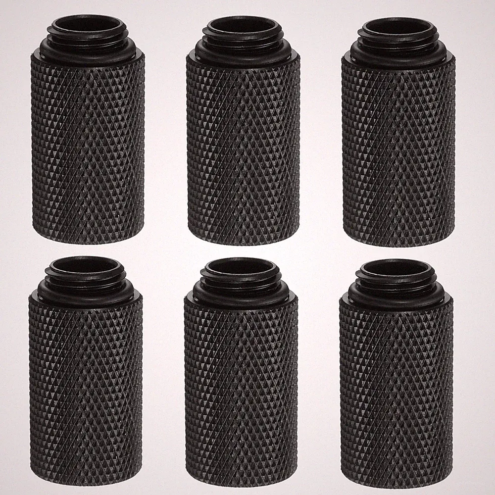 6x Wasserkühlungsadapter G1/4" m/w 1,18" für PC-Wasserkühlung, Schwarz
