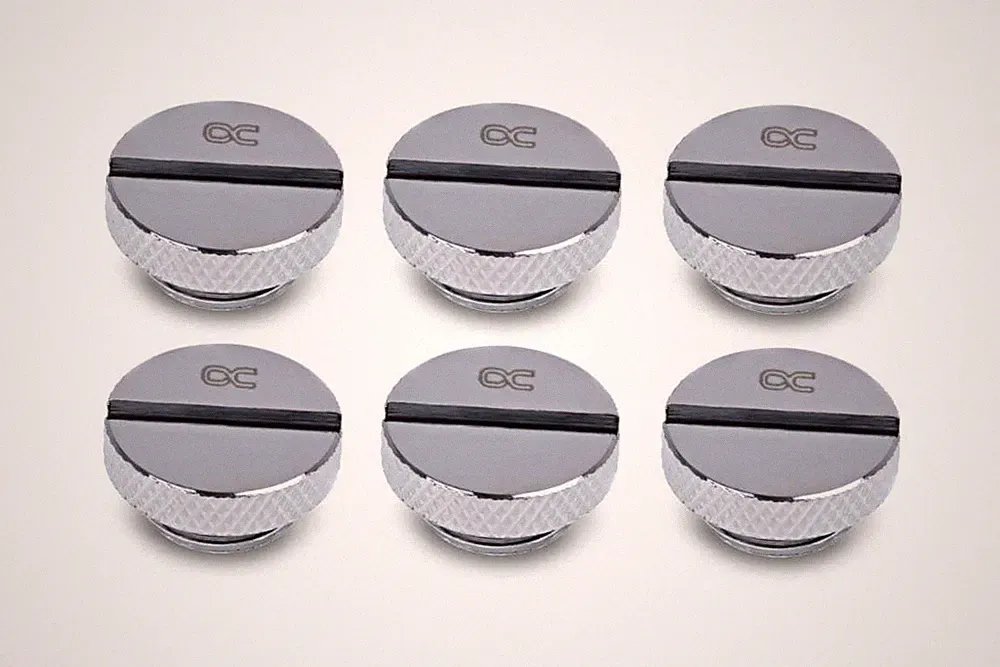 Alphacool Eiszapfen Verschlussschraube G1/4 - 6pcs Set Chrome