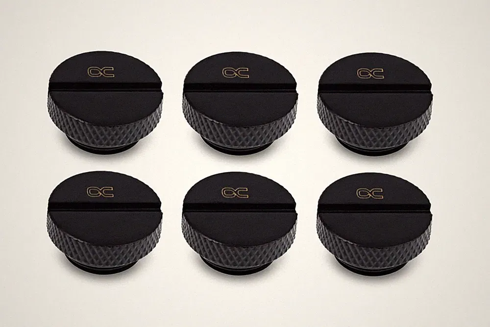 Alphacool Eiszapfen Verschlussschraube G1/4 - 6pcs Set Deep Black