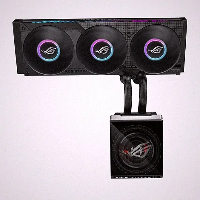 ASUS ROG Strix SLC IV 360 ARGB LCD Prozessor Flüssigkeitskühlung Kit 12 cm schwarz 1 Stück