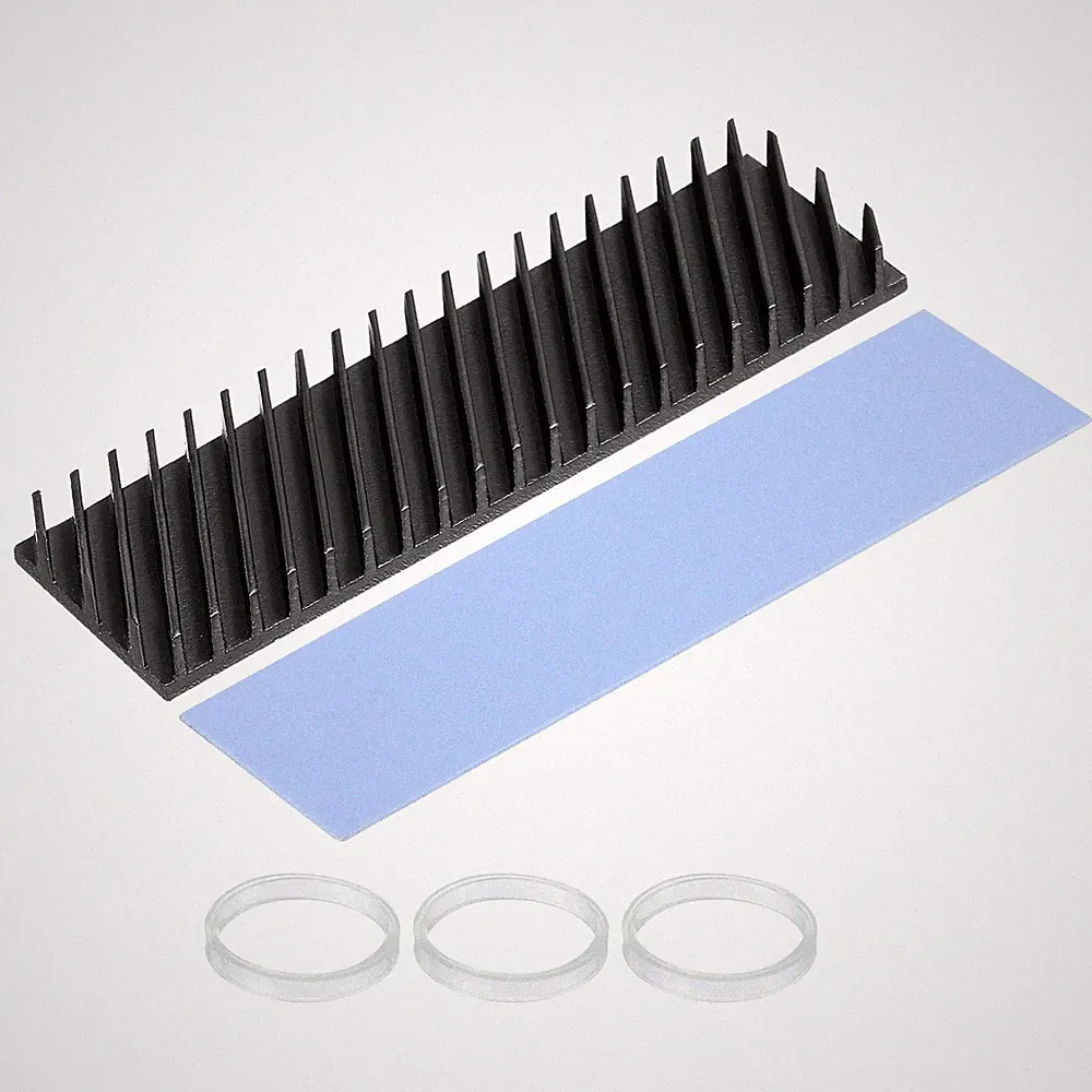 Beschichtet Wärmeleitpad Gummiring für M.2 SSD PC Laptop Kühler 1Set 70x20x6mm