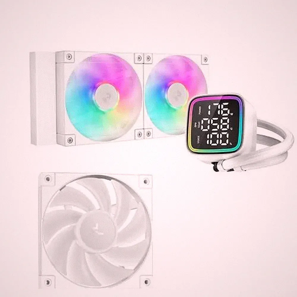 DEEPCOOL LD240 WH Flüssigkeitskühler AIO PC Lüfter 12 cm Weiß