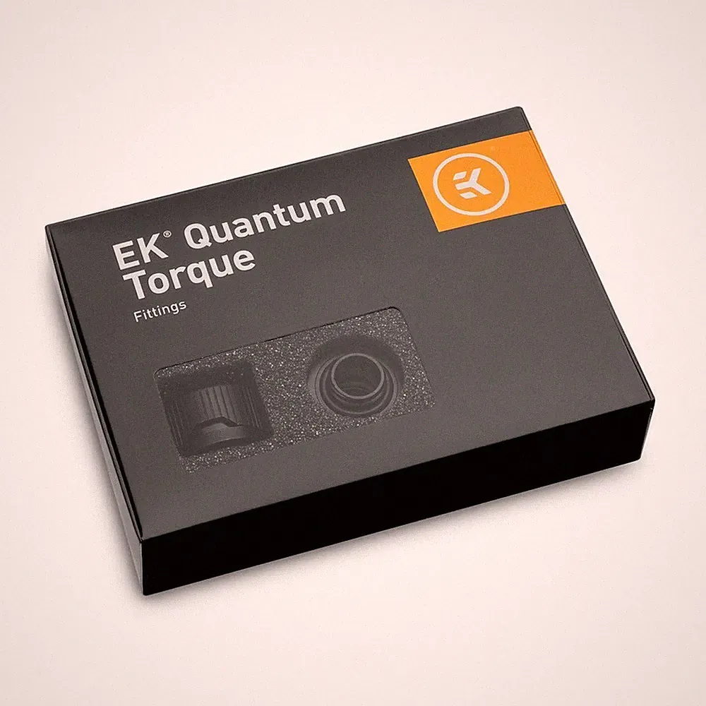 EK-Quantum Torque HTC 14 schwarze Anschlüsse 6er-Set Hartrohr Wasserkühlung