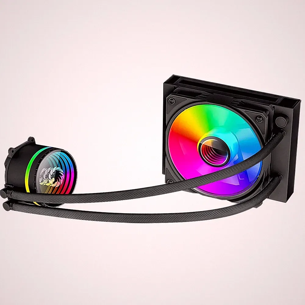 GameMax Iceburg 120mm AIO Wasserkühler ARGB LED Lüfter Flüssigkeitskühlsystem PC Kit