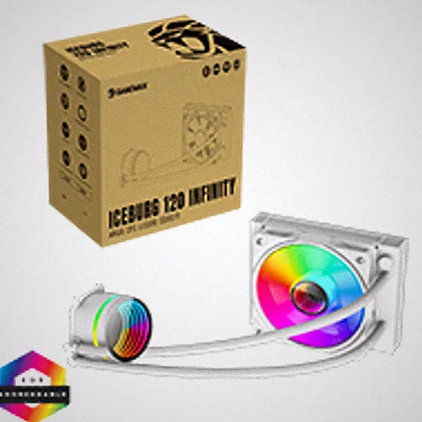 GameMax IceBurg 120mm weiß AIO Infinity ARGB Wasserkühler CPU PC Flüssigkeitskühlung