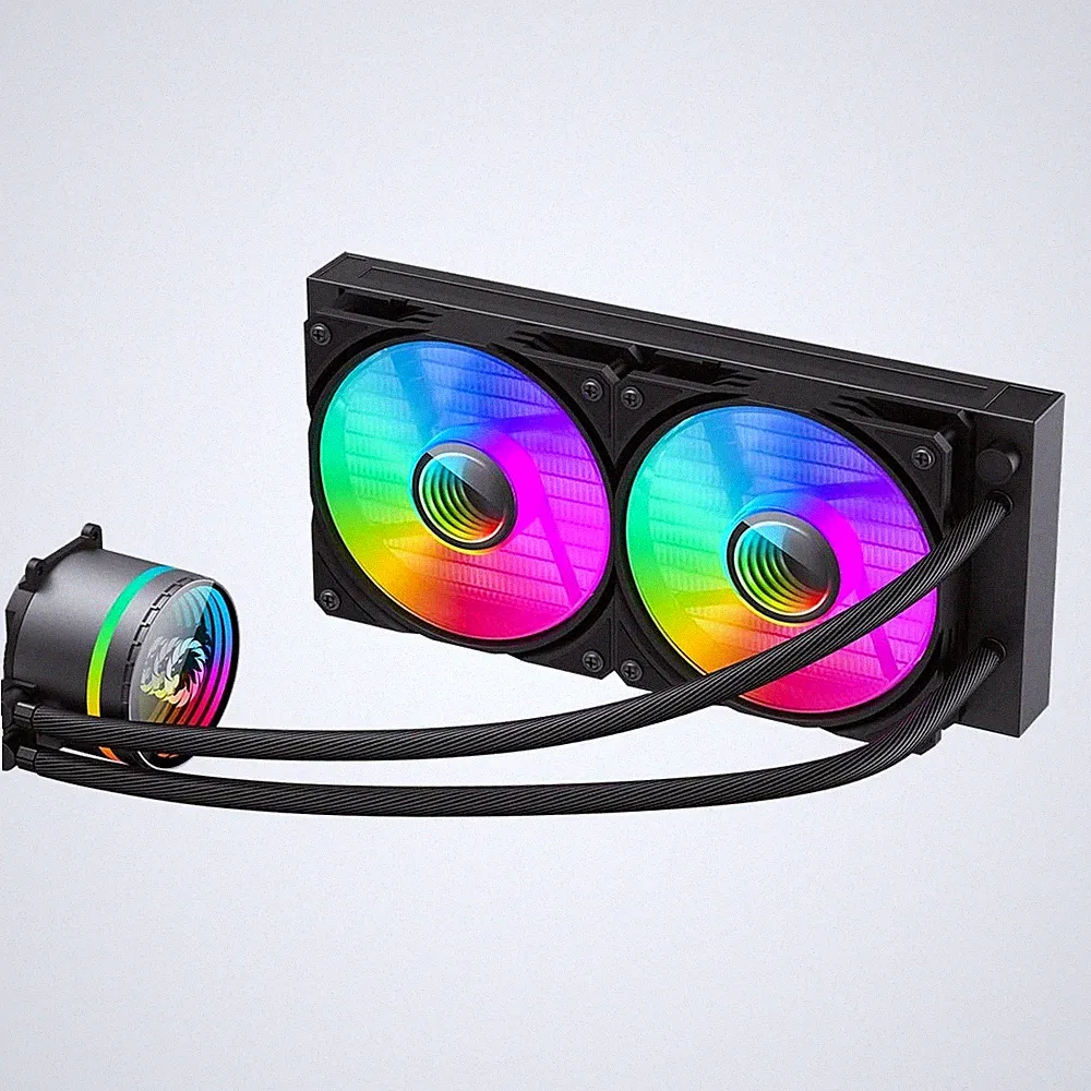 GameMax Iceburg 240mm AIO Wasserkühler LED Lüfter CPU Flüssigkeitskühlsystem PC Kit