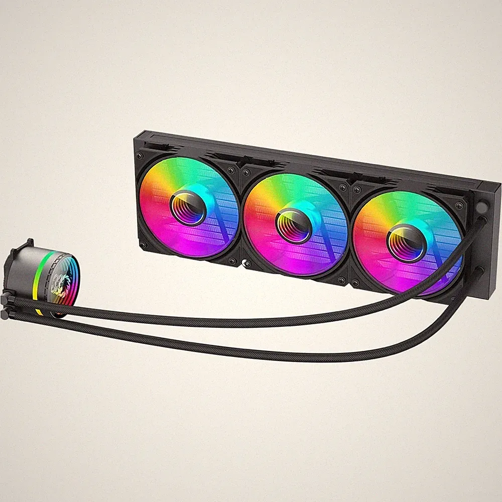 GameMax Iceburg 360mm AIO Wasserkühler LED Lüfter CPU Flüssigkeitskühlsystem PC Kit