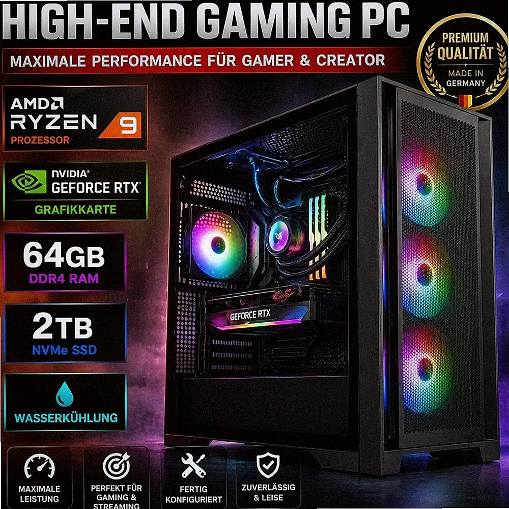 Gamer Gaming PC -- AMD ryzen 9 -- NVIDIA RTX -- 64GB DDR4 -- 2TB m.2 SSD -- 850w