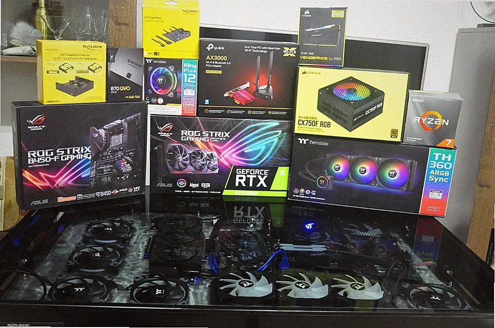 Gaming PC "Legion" AMD RYZEN ASUS ROG GeForce SSD Wasserkühlung