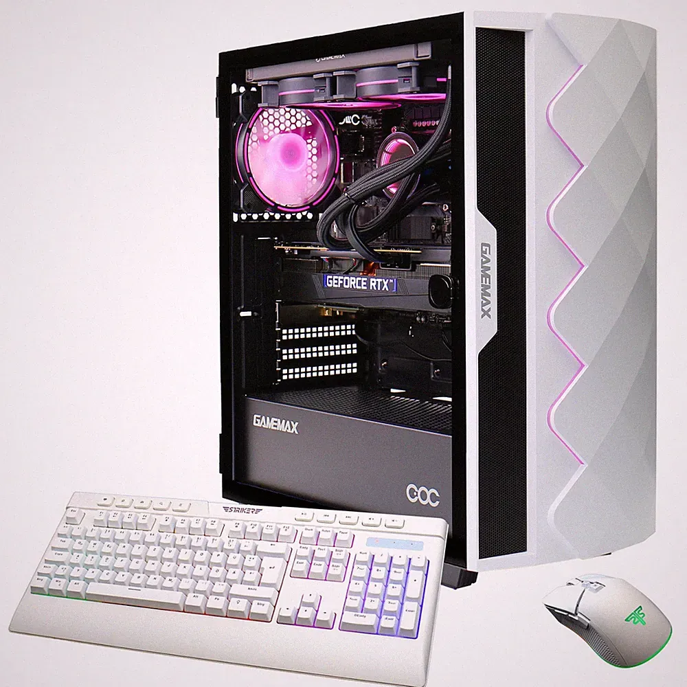 Gaming PC Ryzen 5 9600X 16GB DDR5 RAM 1TB SSD RTX 5060 Wasserkuehlung Windows 11