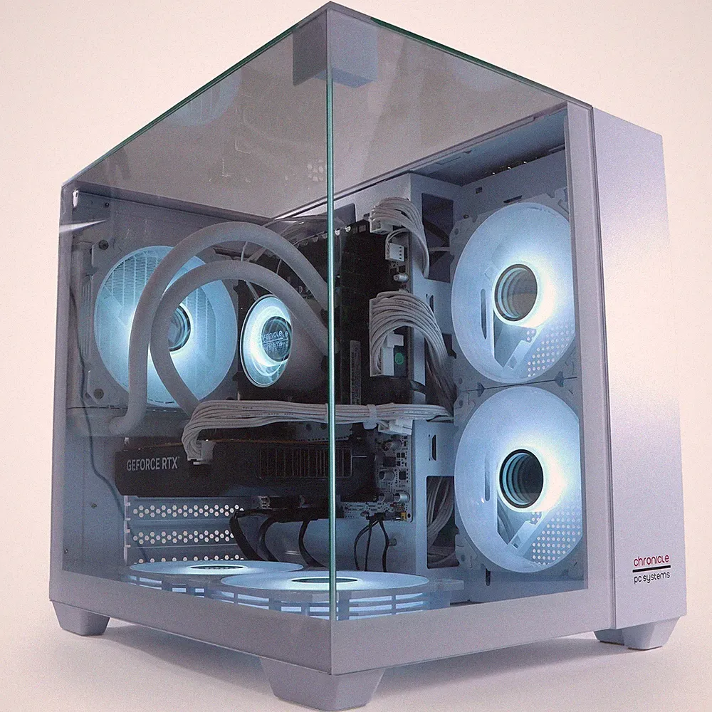GAMING PC TRIORAMA 12 Kerner RTX 3050 32GB RAM 500GB SSD W11 Wasserkühlung Weiß
