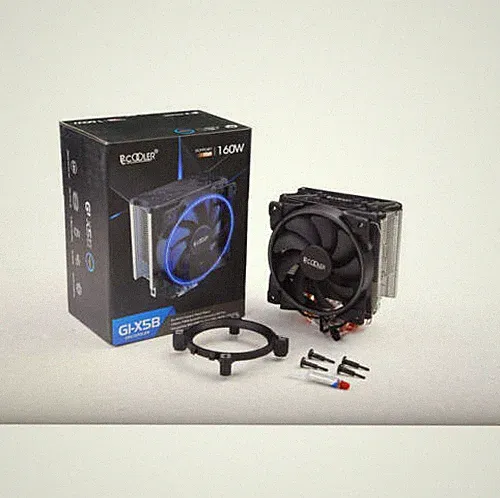 GI-X5B CORONA CPU Kühler 120mm PWM Lüfter 5 Heatpipe 160W 115X 1366 2011 2066 AM4