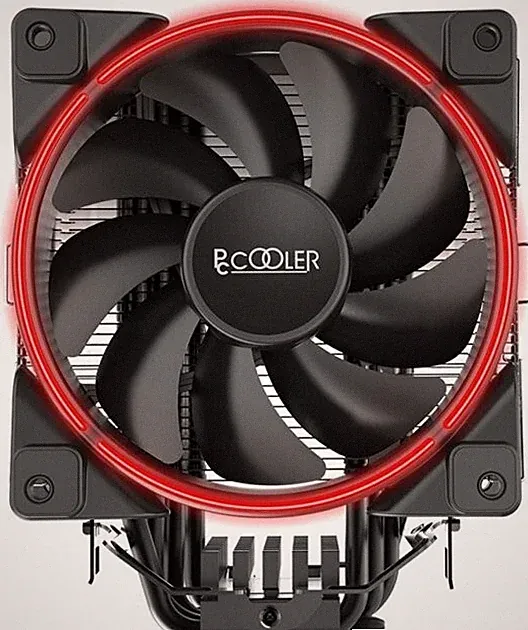 GI-X6R Red LED Ring CPU Kühler 120mm Lüfter 6 Heatpipes 160W für AM4 20XX i3/i5/i7