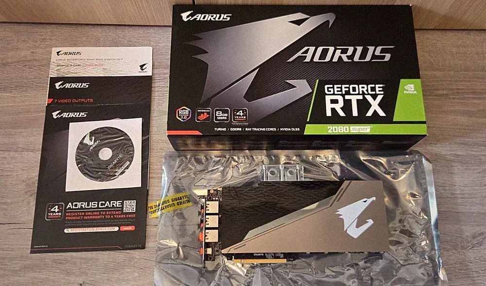 GIGABYTE AORUS GeForce RTX 2080 SUPER Waterforce WB, 8GB GDDR6, 3x HDMI/DP, OVP