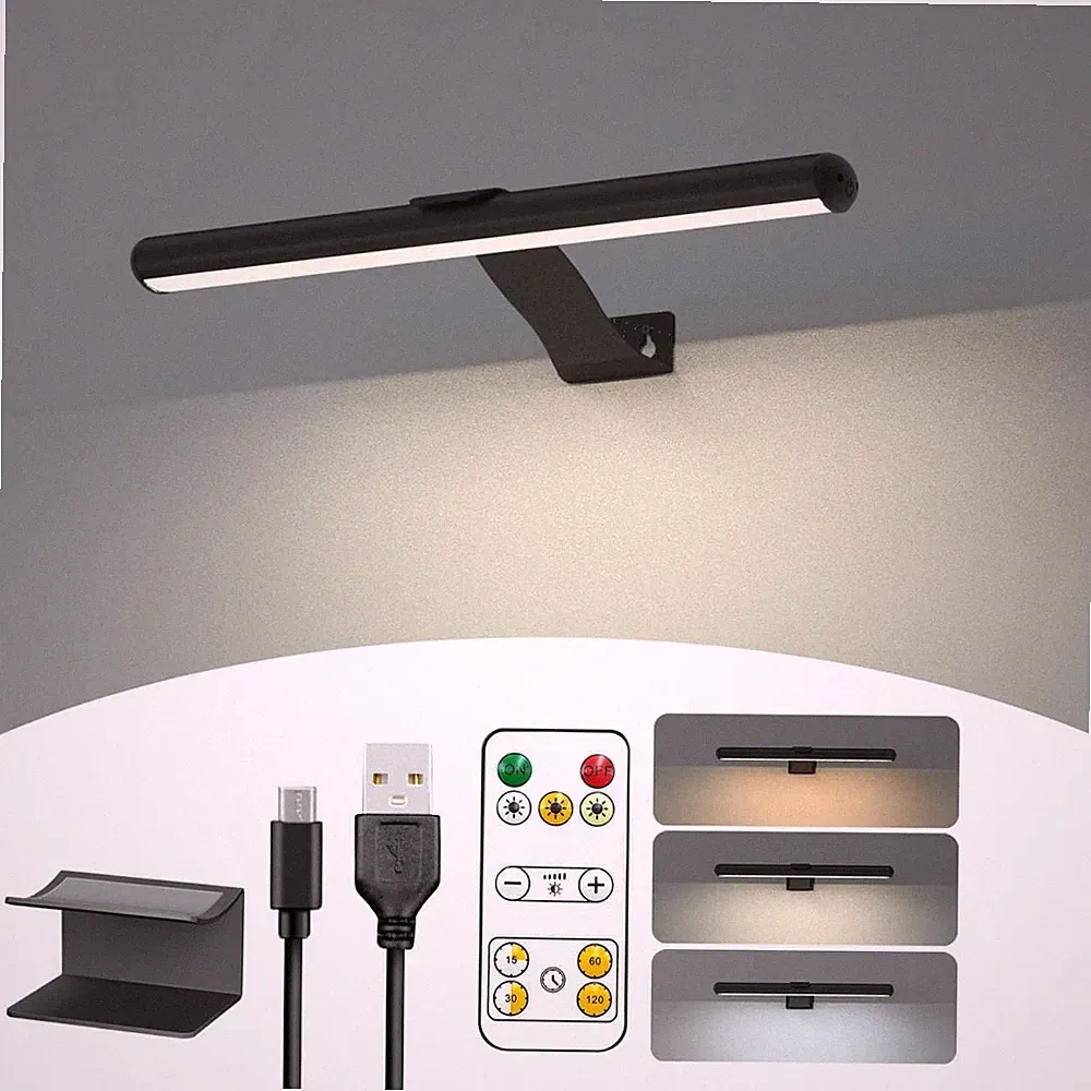 Kabellose Bilderleuchte wiederaufladbar, 2 in 1 Malleuchte mit Fernbedienung, 300LM Ar