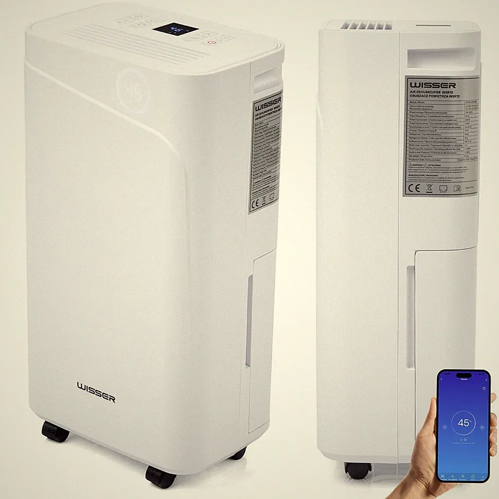 Komfort Luftentfeuchte 12L/24h elektrisch Raumentfeuchter Entfeuchter 6 MODI APP