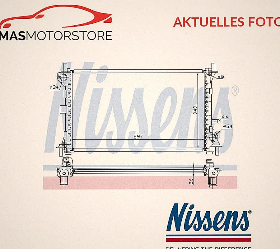 KÜHLER WASSERKÜHLER MOTORKÜHLER NISSENS 62073A P FÜR FORD FOCUS 2L,1.8L
