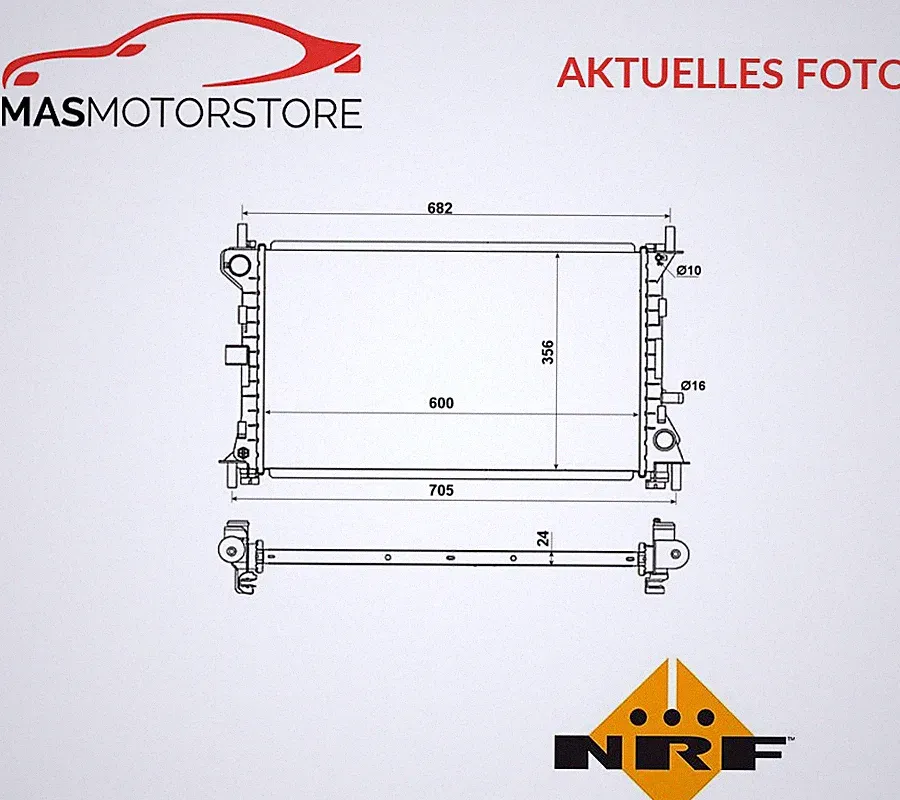 KÜHLER WASSERKÜHLER MOTORKÜHLER NRF 509638 A FÜR FORD FOCUS 2L,1.8L