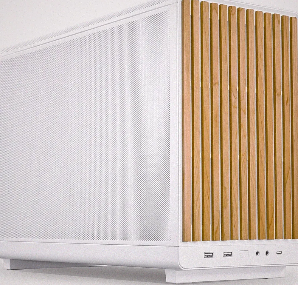 Lian Li DAN Cases A3-mATX Wood Edition PC-Gehäuse, Micro-ATX - Buche, weiß