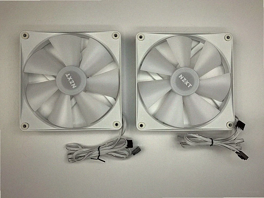 NZXT F140 RGB Core (Weiß) Lüfter FAN 140mm PC-Gehäuselüfter Doppelpack