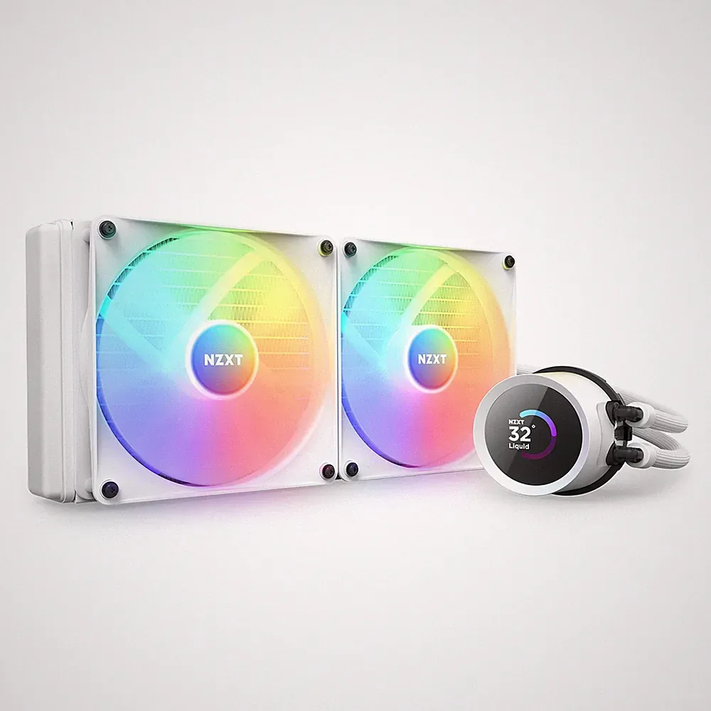 NZXT Kraken 280 RGB 2x140mm AiO Liquid CPU Kühler - Mattweiß