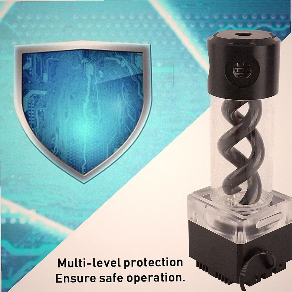 PC Wasserkühlung AIO Set T-Virus Pumpe Schwarz Modell PUB-FS6MB-19