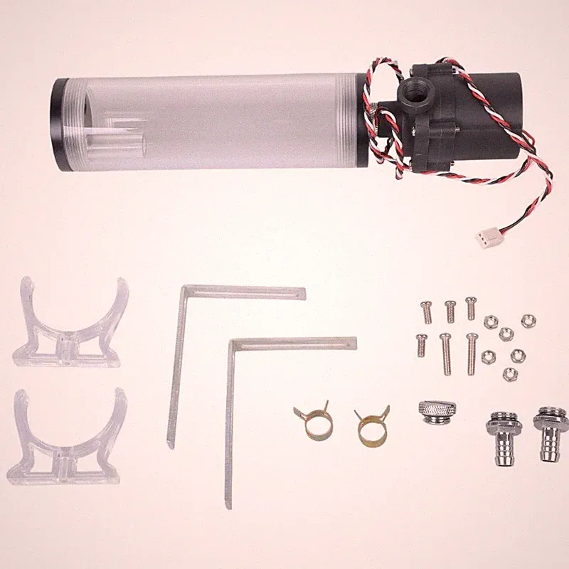 PC Water Pump for Tank, G1/4 Acrylic Cylinder Computer Water for Tank, 12V 19W C