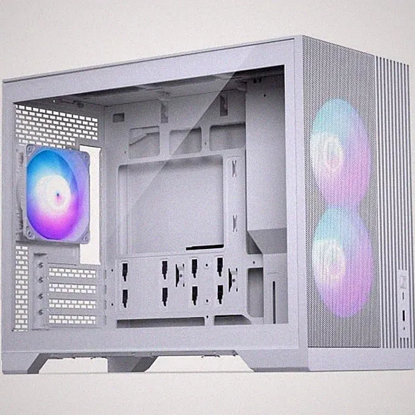 Phanteks XT M3 PC-Gehäuse, Mini-Gehäuse, mATX, RGB, Temper Glass - 3x 120 Lüfter, weiß