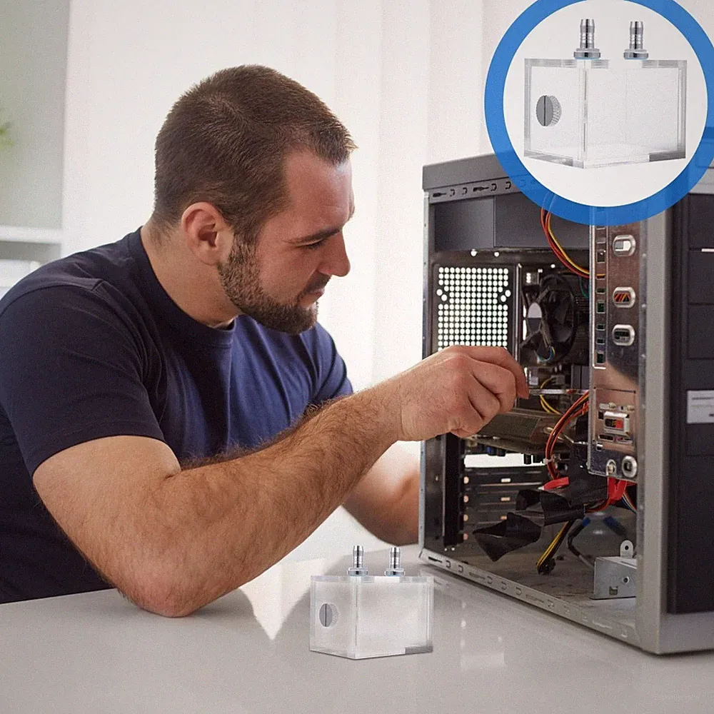 Reusable Acrylic Water Cooler Tank for Computer Liquid Cooling System
