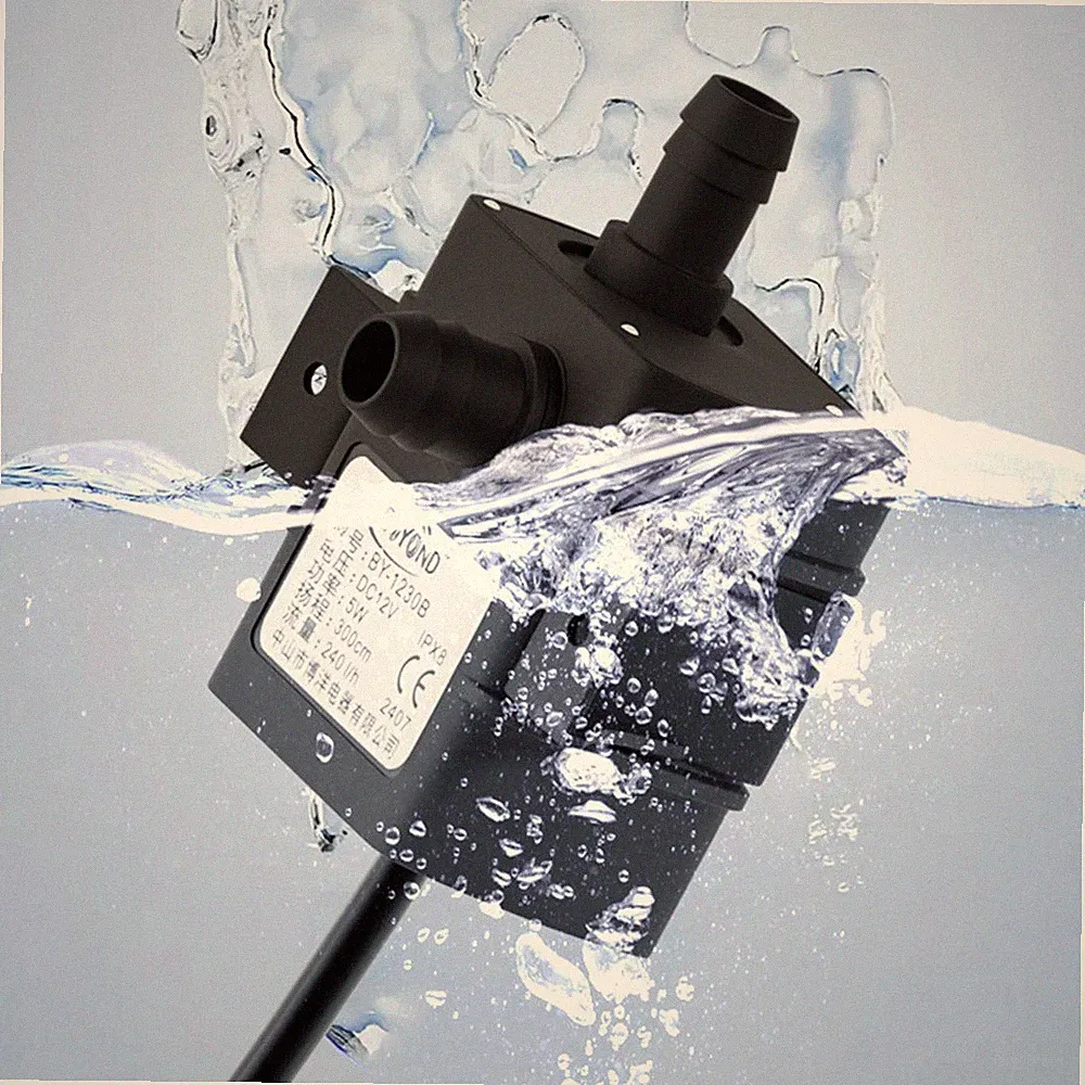 USB 5W Brushless Wasserpumpe einfache Installation für Aquarium und PC Kühlung