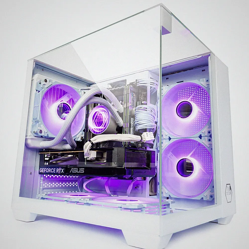 VENOM White Gaming PC bis RTX 5060/ 128 GB RAM, 10-Core, Wasserkühlung, WLAN/BT