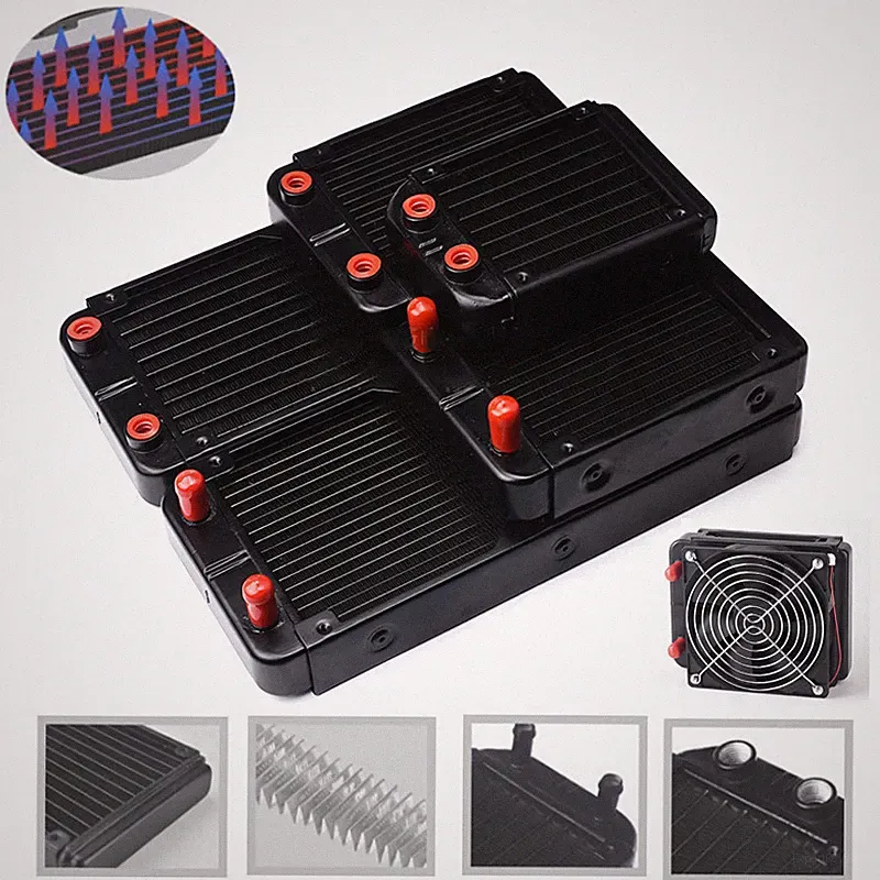 Wasserkühler Kühler Kühlkörper PC CPU Computer Wasserkühlung Row System 80-360mm