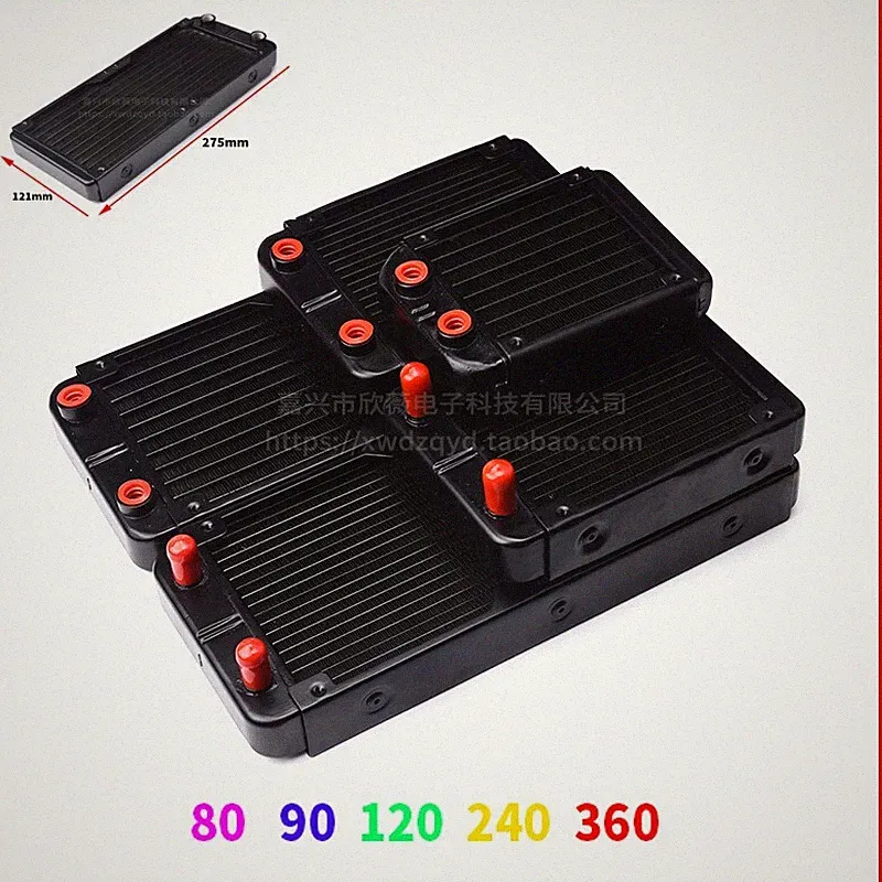 Wasserkühler Kühlkörper Für PC CPU Wasserkühlung 80/90/120/240/360mm Reihe Gerad