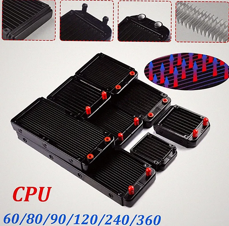Wasserkühler Kühlkörper PC CPU Computer Wasserkühlung Reihensystem 80-360mm