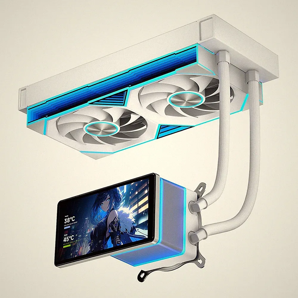 Wasserkühlung 240mm LCD-Display AM4 AM5 LGA1700 PC Gaming Kühlung