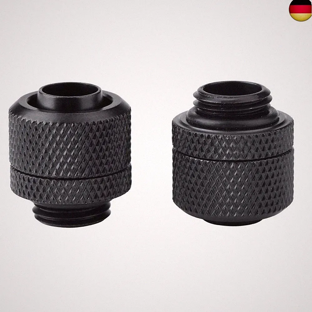 Wasserkühlung Fitting G1/4, 2 Stück PC Wasserkühlung Fitting G1/4 Gewinde Flexib