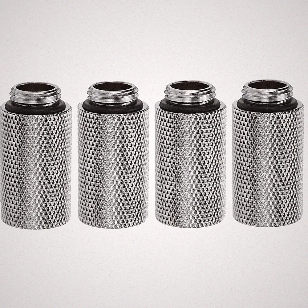 Wasserkühlungsadapter G1/4" m/w 1,18" für PC-Wasserkühlsystem, 4 Stück, Silber