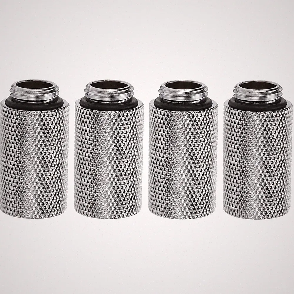 Wasserkühlungsadapter G1/4" m/w 1,18" für PC-Wasserkühlsystem, 4 Stück, Silber