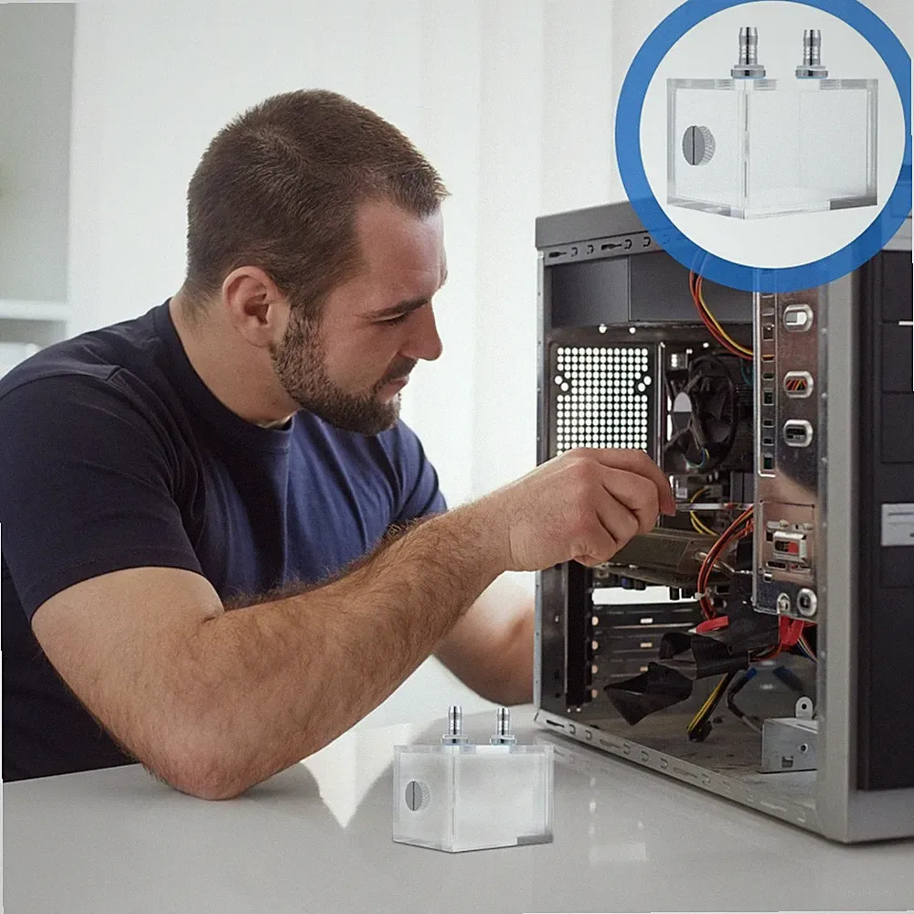 Wassertank-Kühlsystem PC-Computer-CPU-Flüssigkeitskühler-Reservoir 200ml