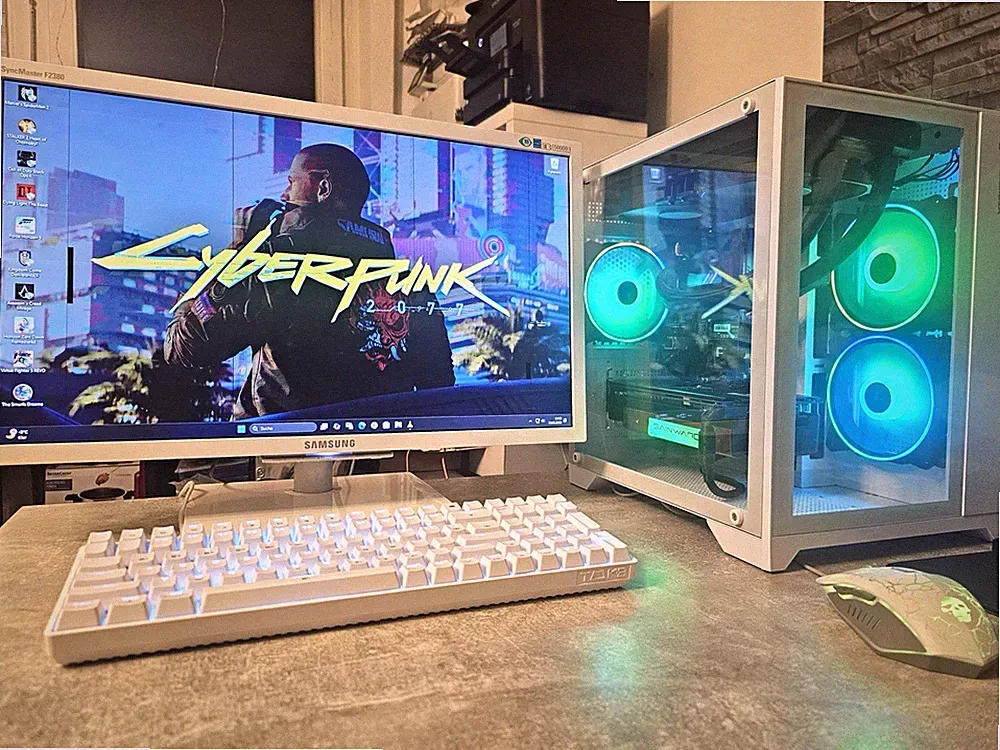 White Gamer PC Set/ i7 / 16 GB RAM/ GTX 1060 mit 6 GB / Wasserkühlung